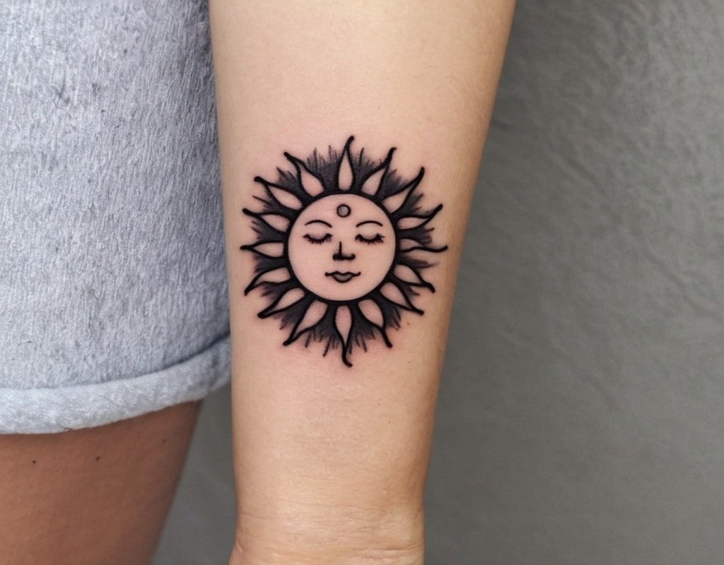 Simple Sun Tattoo Ideas for A Bright Inspiration