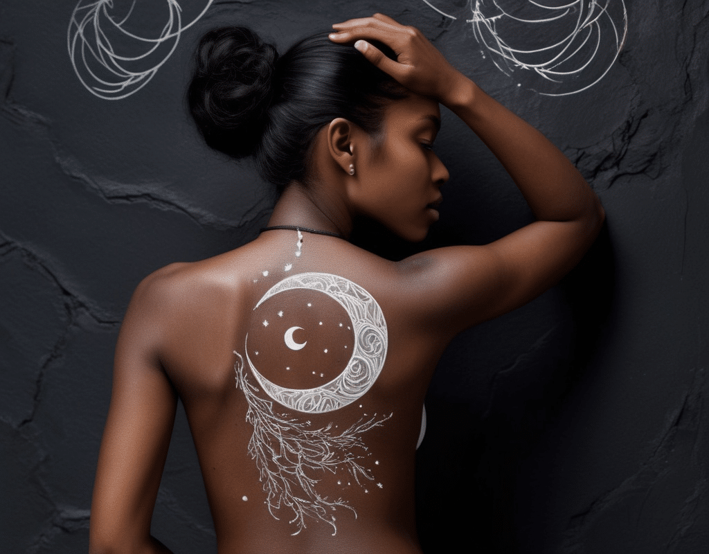 5. Inverted White Ink on Dark Skin