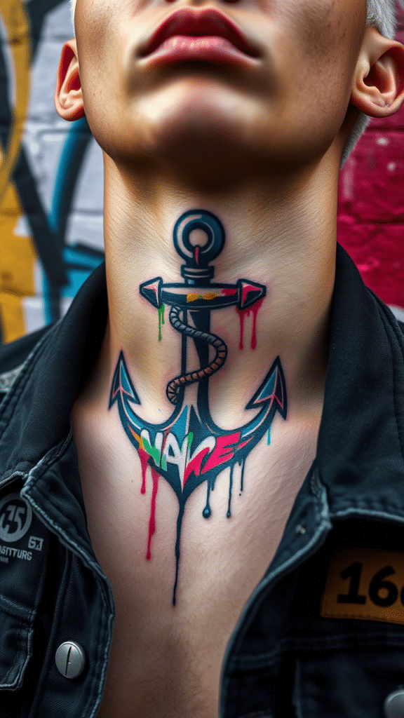 21. Graffiti-Style Anchor