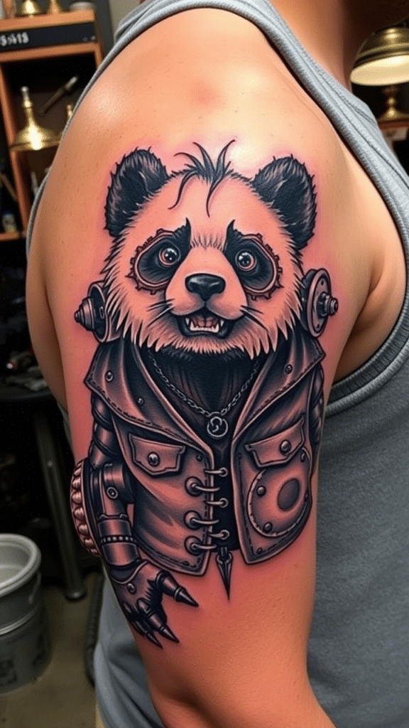 11. Steampunk Mechanical Panda
