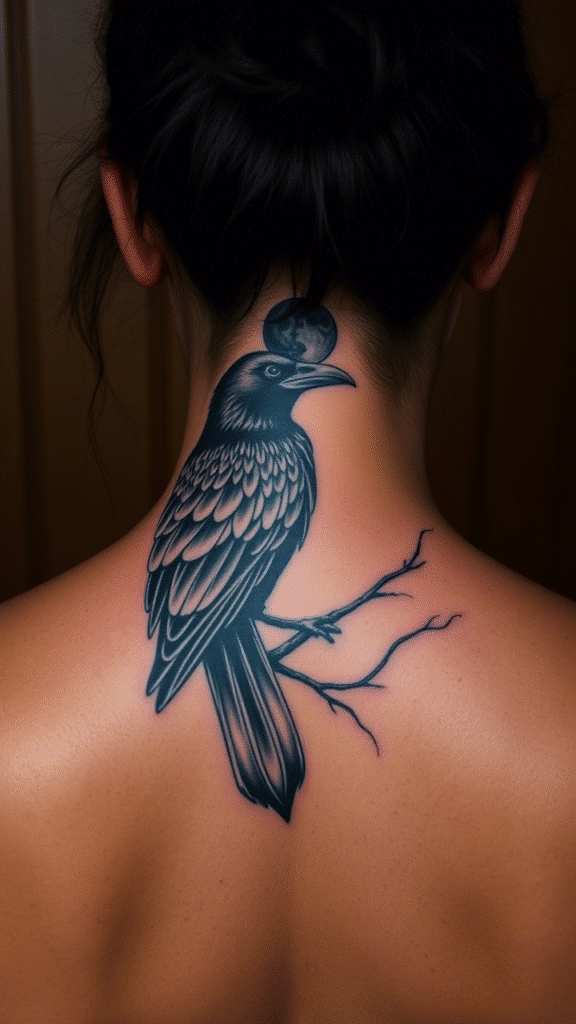 9. Crow with Moon Phases