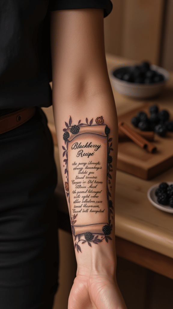 12. Blackberry Recipe Scroll