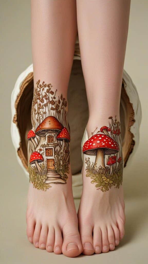 11. Mushroom Ring with Hidden Fairy Doors