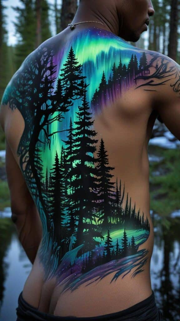 19. Aurora Dancing Over Wilderness