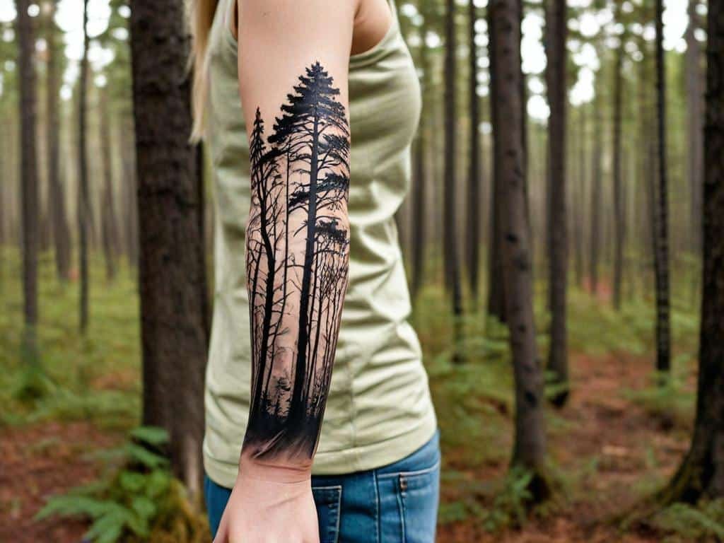 4. Forest Treeline Wrapping Around the Arm