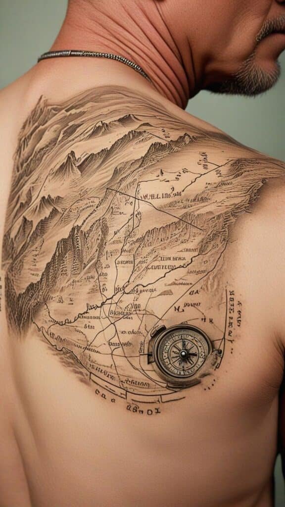8. Vintage Map Section