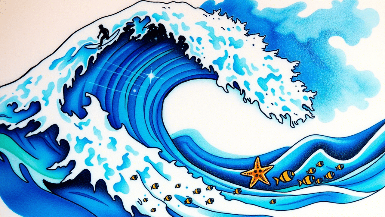 20 Wave Tattoo Ideas that Celebrate the Beauty of The Ocean