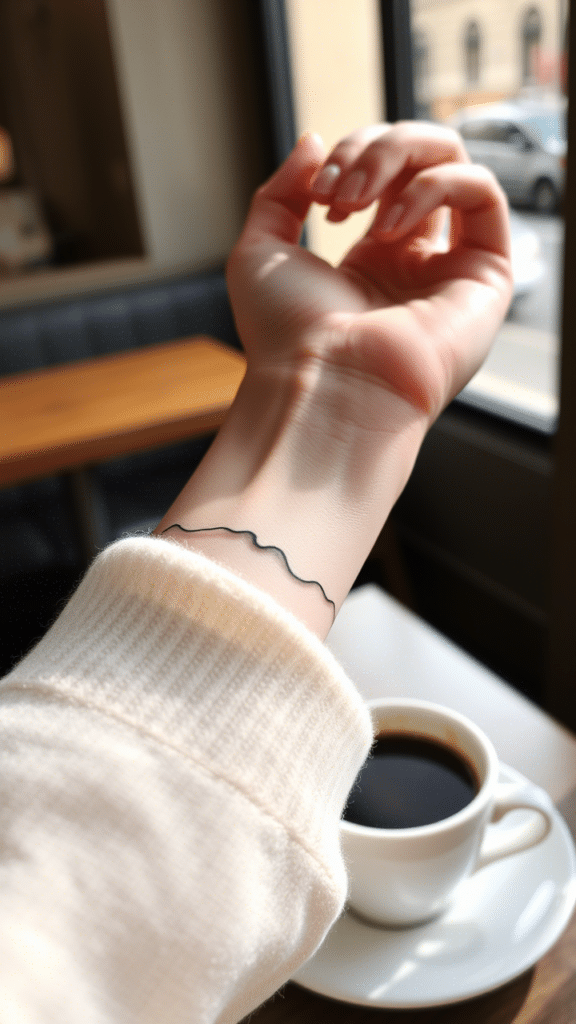 2. Minimalist Line Wave