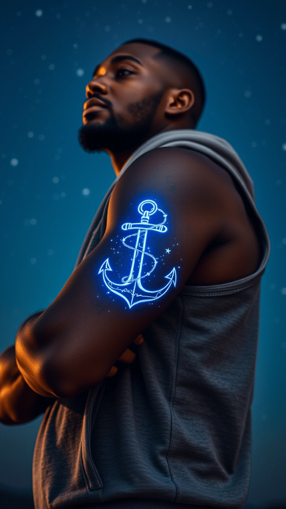17. Anchor with Constellation Patterns