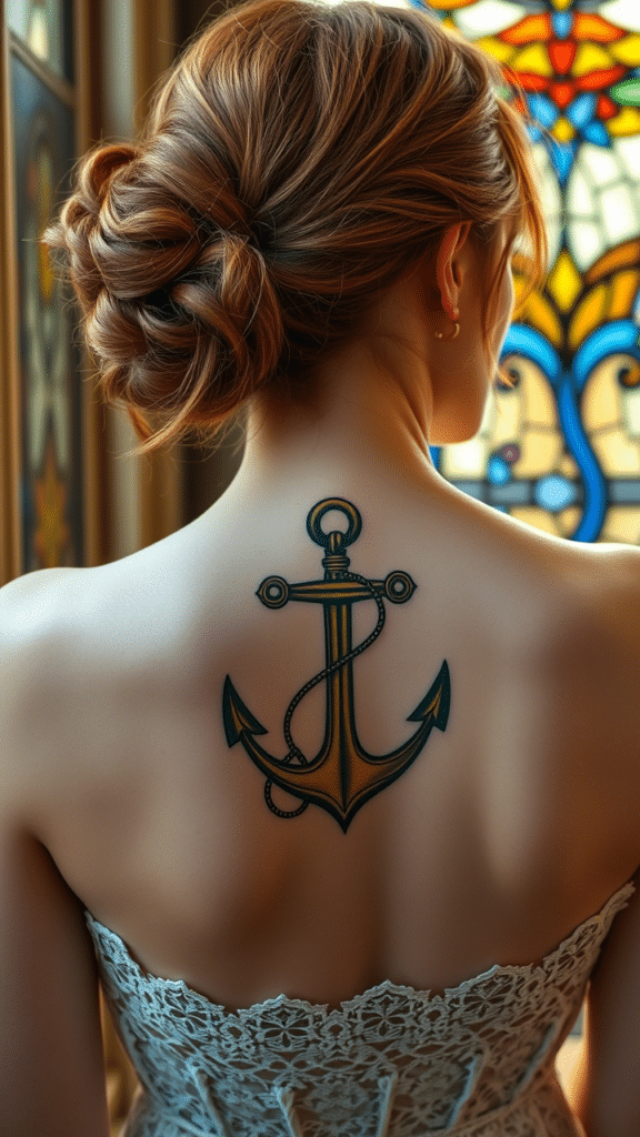 16. Art Nouveau Anchor Design