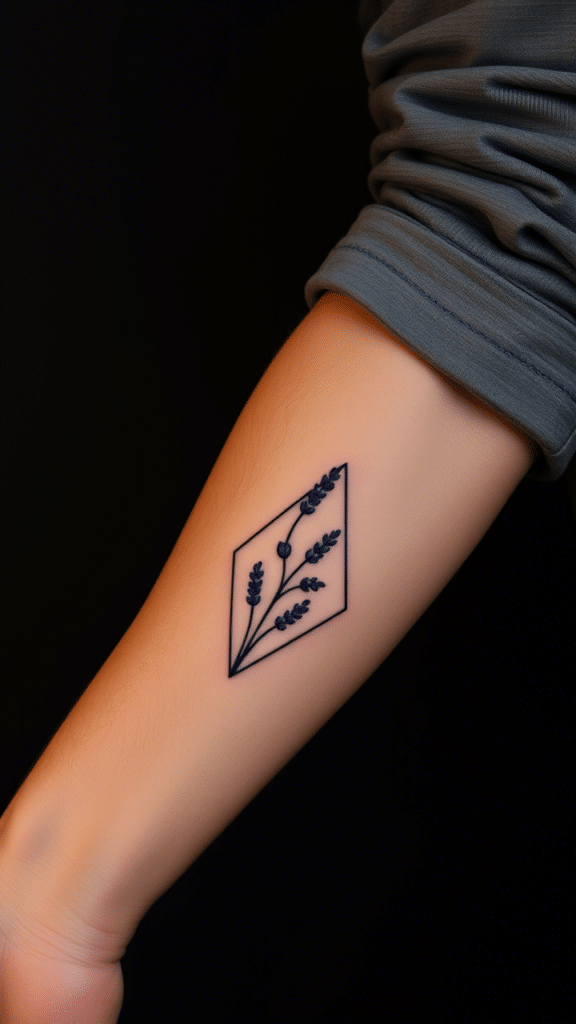 3. Geometric Lavender Design