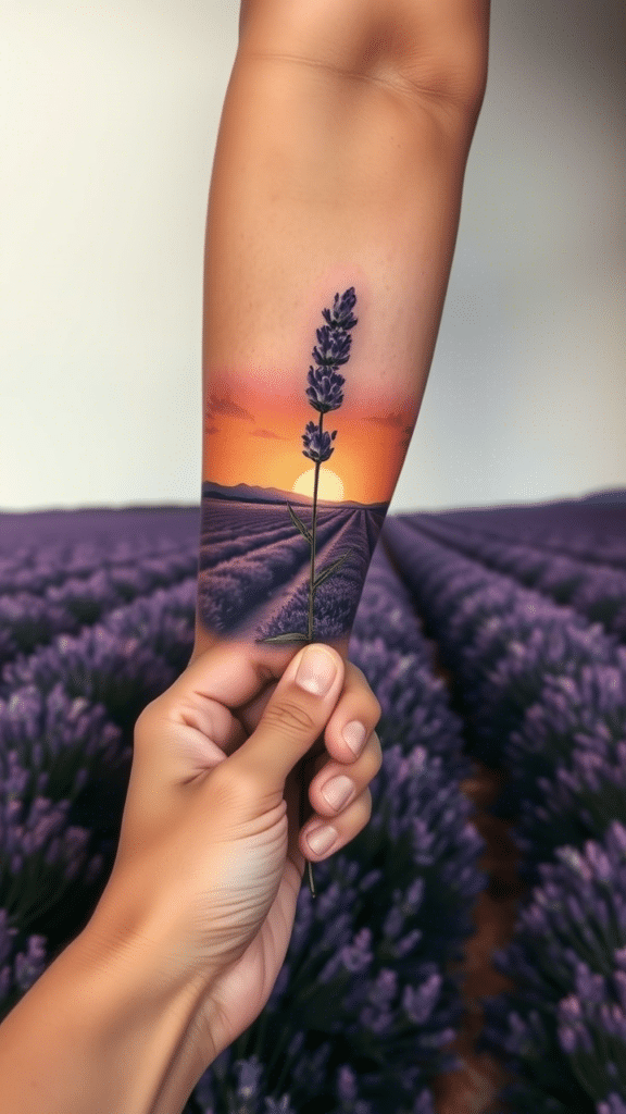 8. Realistic Lavender Field Landscape