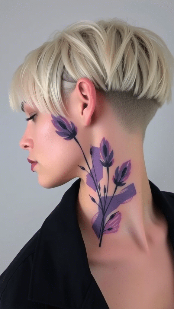 10. Abstract Lavender Brushstrokes