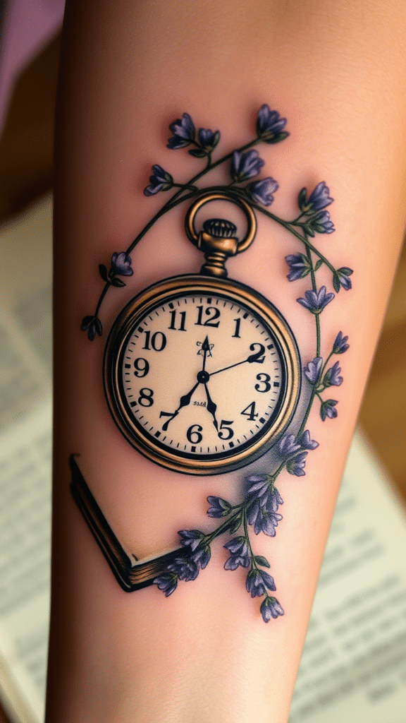 16. Lavender Pocket Watch Design