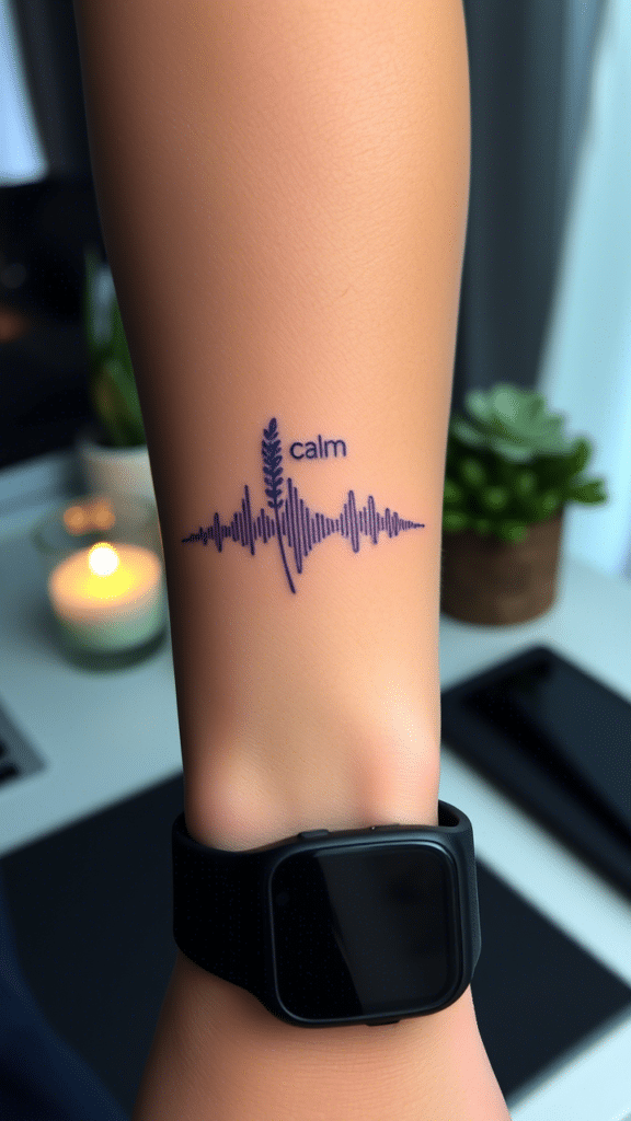 20. Lavender Sound Wave Visualization