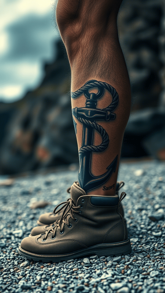 6. Anchor with Rope and Chain Details