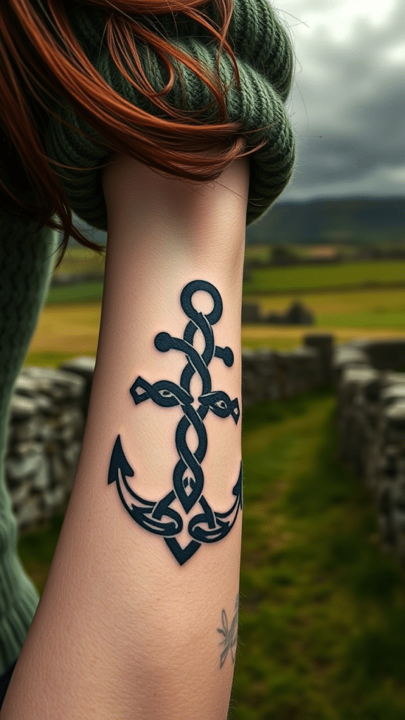 9. Celtic Knotwork Anchor