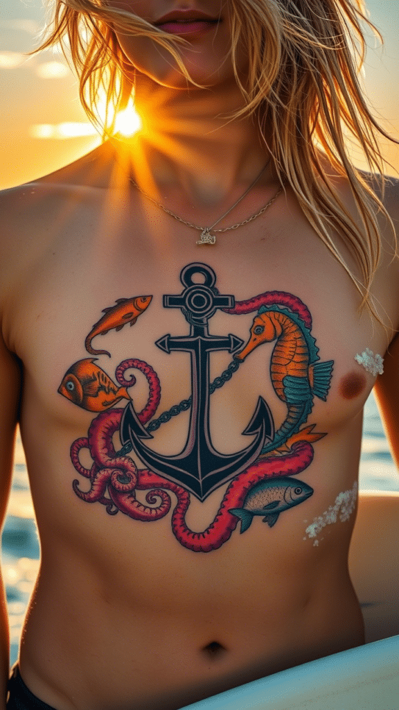 12. Anchor with Maritime Wildlife