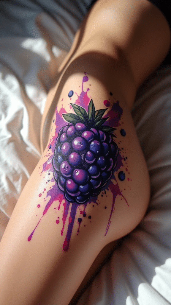 10. Abstract Blackberry Splash
