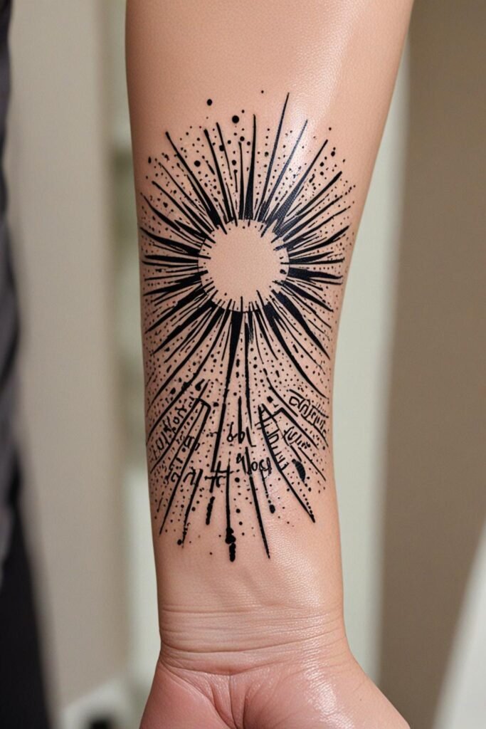 13. Typography Sunburst