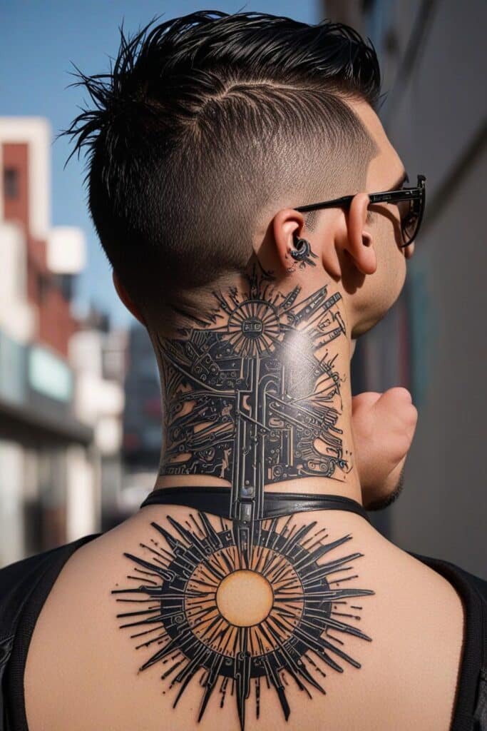 15. Negative Space Constellation Sun