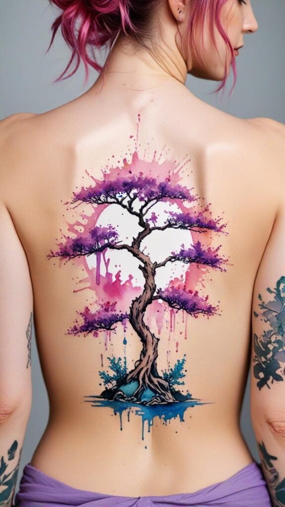 2. Watercolor Bonsai