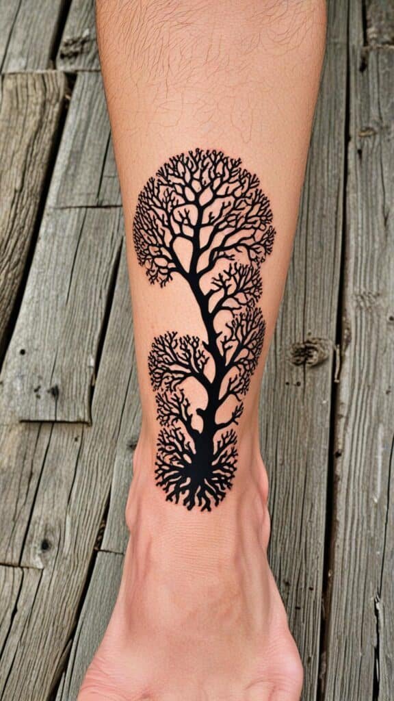 5. Blackwork Coral Silhouettes