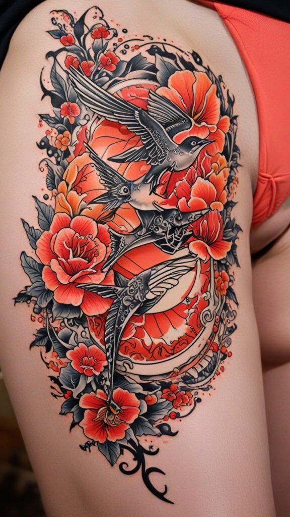 6. Traditional/Neo-Traditional Coral Flash