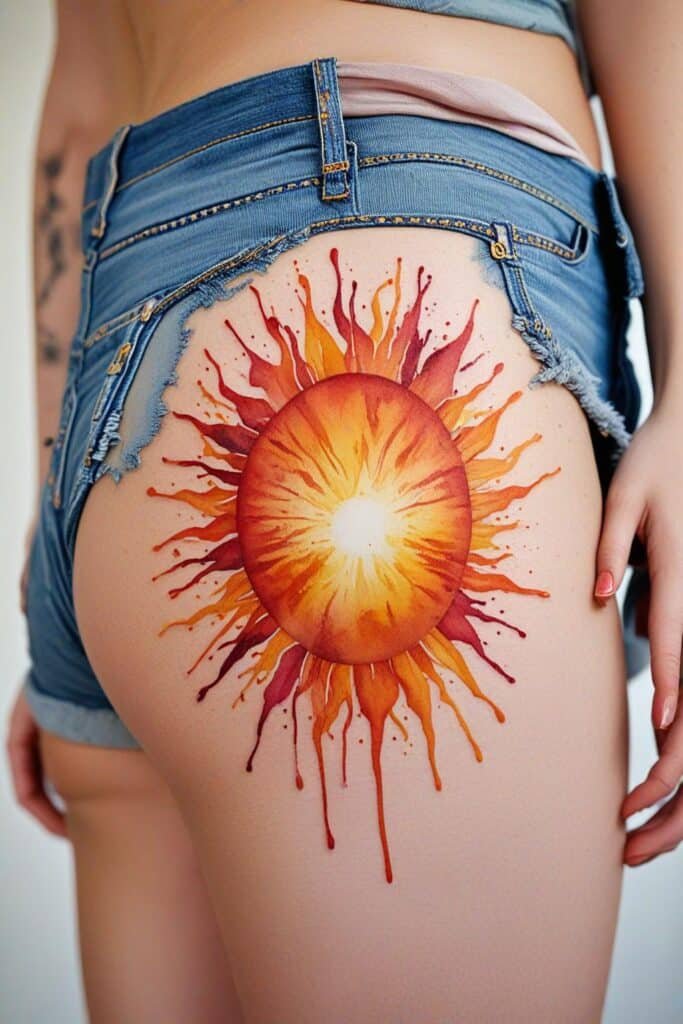 6. Watercolor Sun