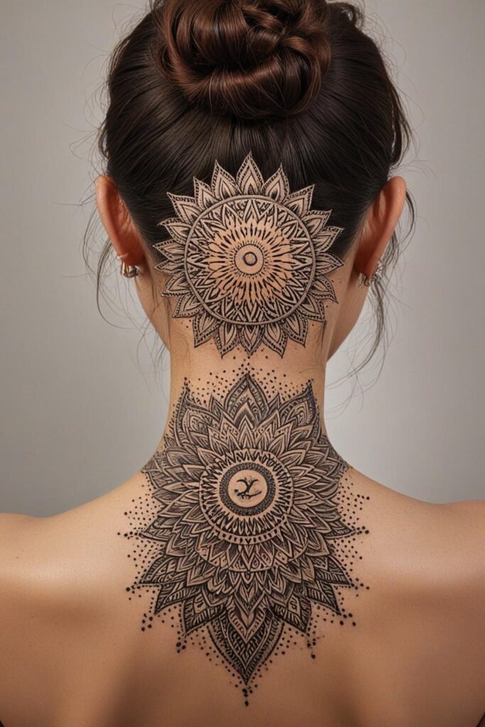 8. Dotwork Mandala Sun