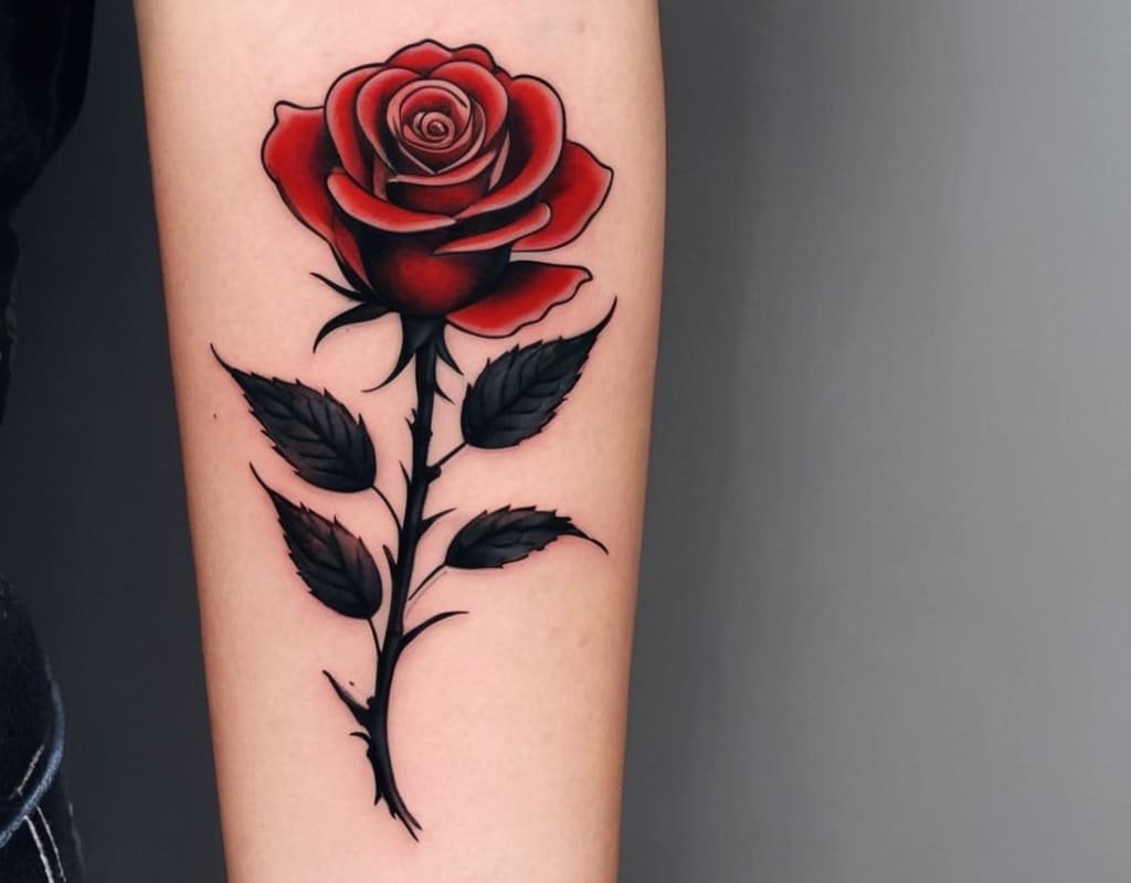 20vRed Rose Tattoo Ideas for A Classic Ink Design