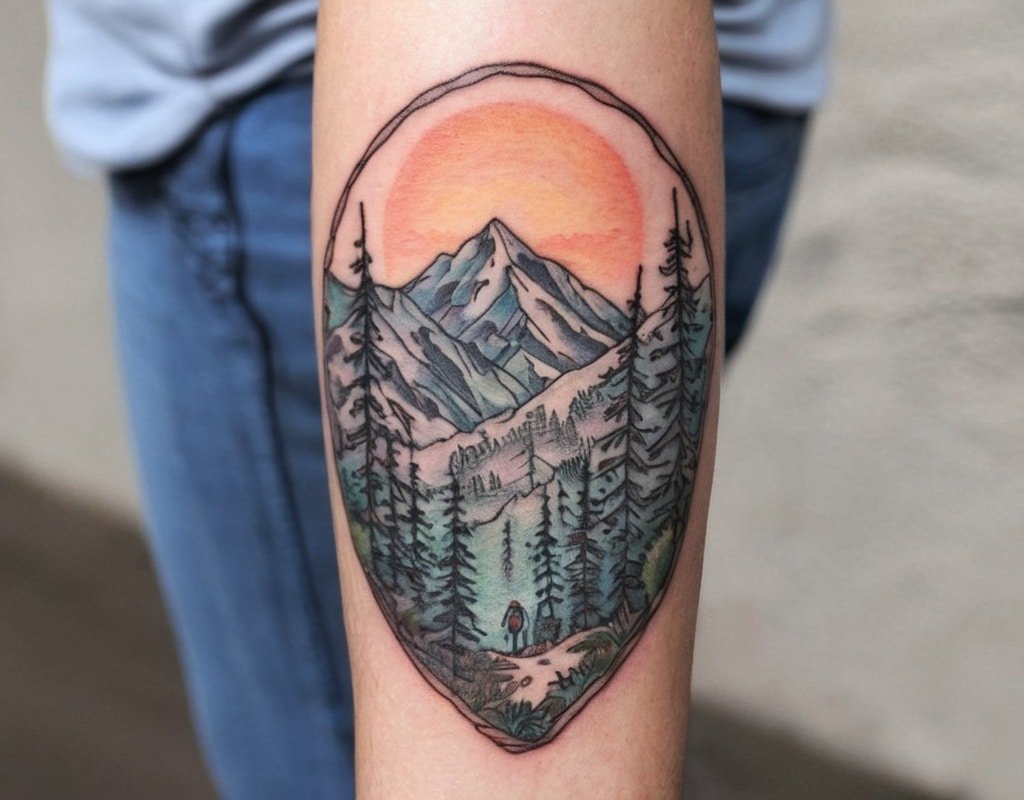 19 Hiking Tattoo Ideas for The Outdoor Fans