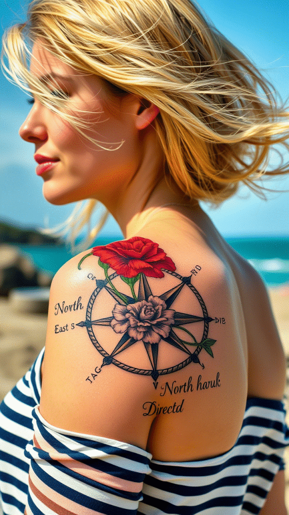 17. Carnation Compass Rose Navigation