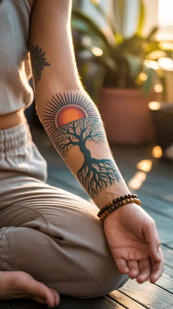 Art Nouveau Sunrise Elegance